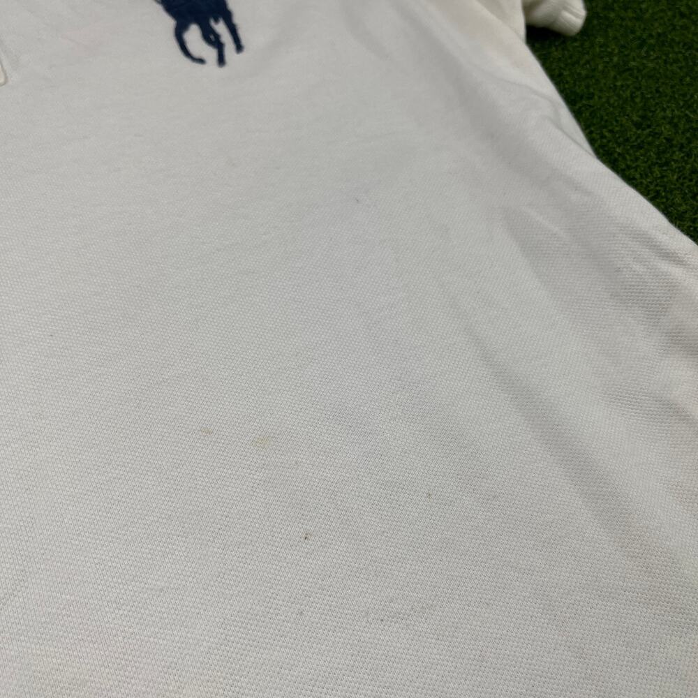 Vintage Polo Ralph Lauren White Big Pony The Skinny Polo Shirt Sz XL - Picture 2 of 7